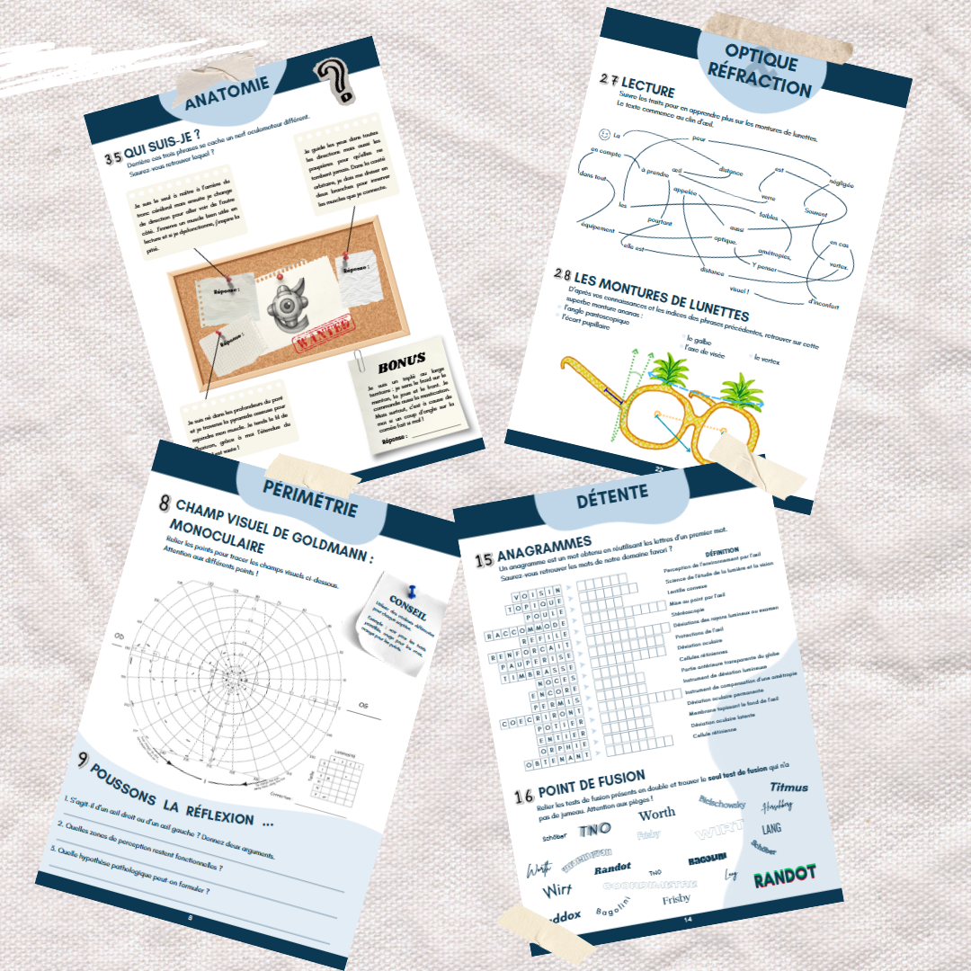 50 JEUX POUR FAIRE REVISER LES ORTHOPTISTES