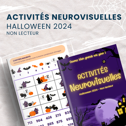 Activités neurovisuelles NON LECTEUR - Halloween 2024