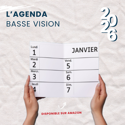 Exemple de page intérieure de l’Agenda 2026 - Basse vision