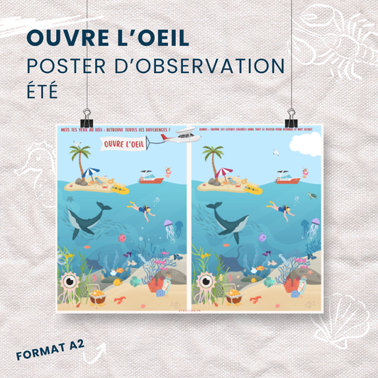 Ouvre l'oeil : Poster d'observation - été