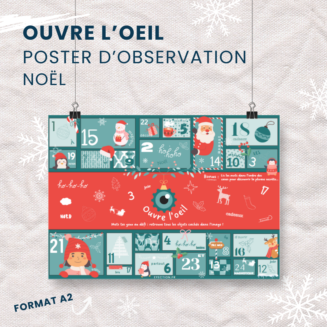Ouvre l'œil : Poster d'observation - Noël